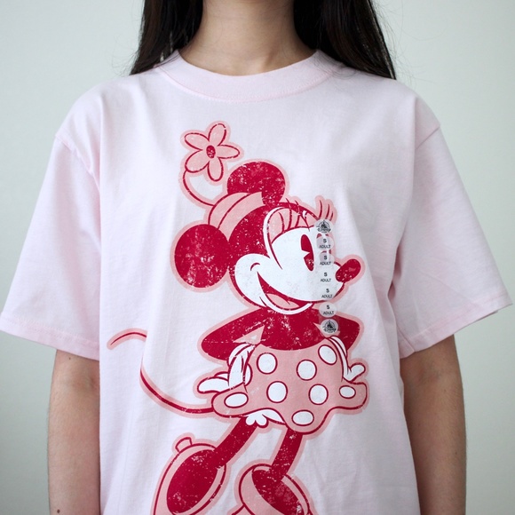 NWT Vintage Y2K Disneyland Hanes Minnie Mouse pink shirt - Picture 4 of 10